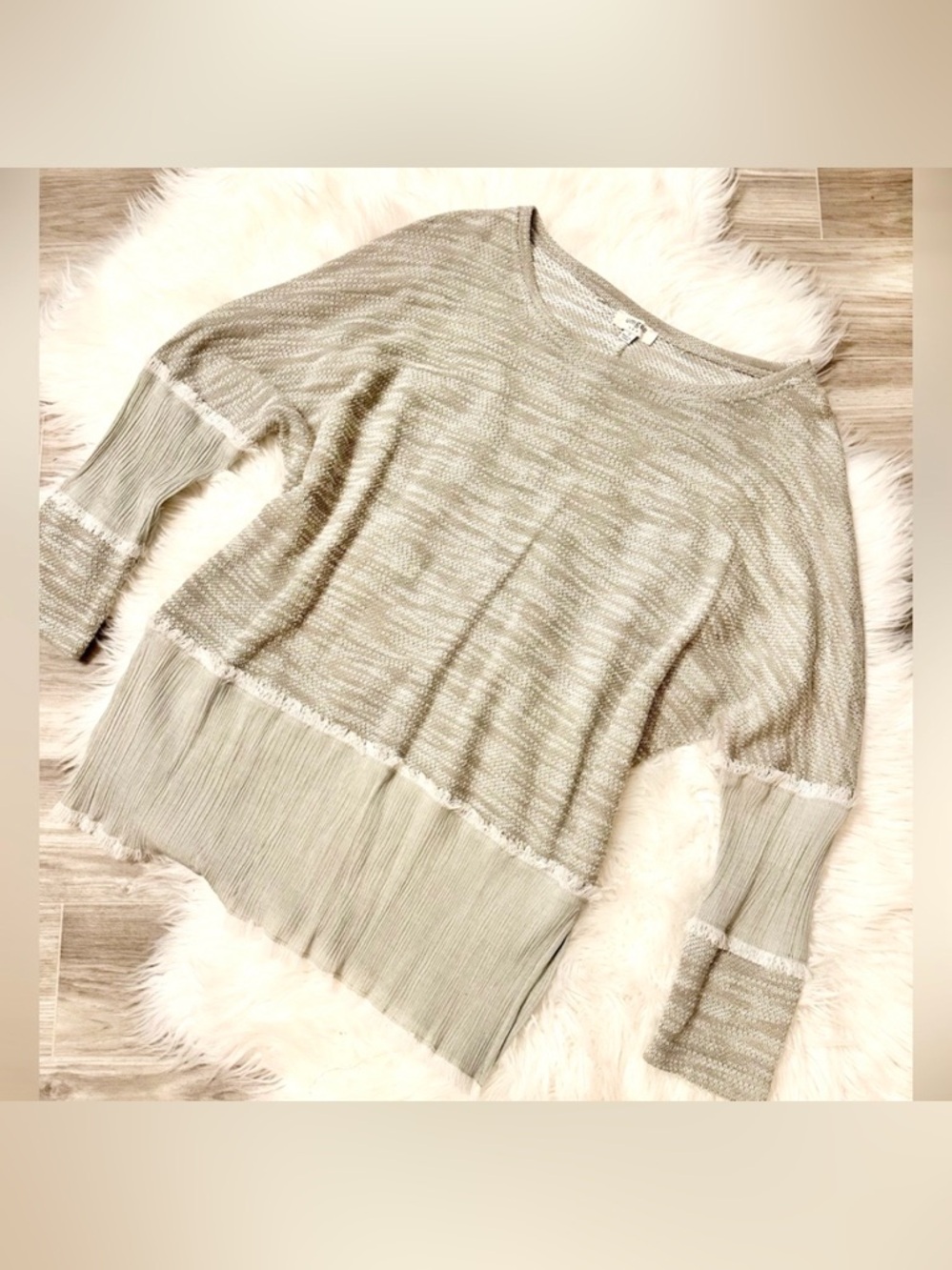 NWOT UMGEE Mixed Fabric Top
